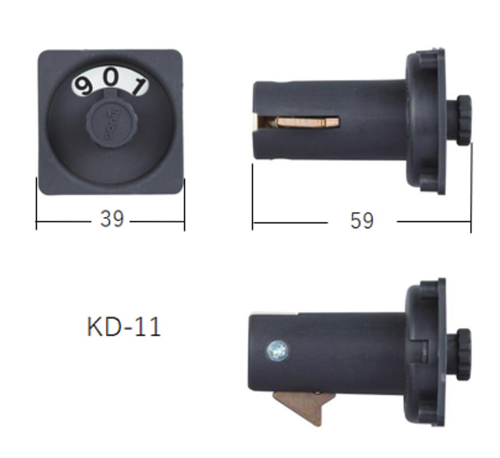 Rakuten - ポストダイヤル錠　KD-11　ソニア　左　グレー