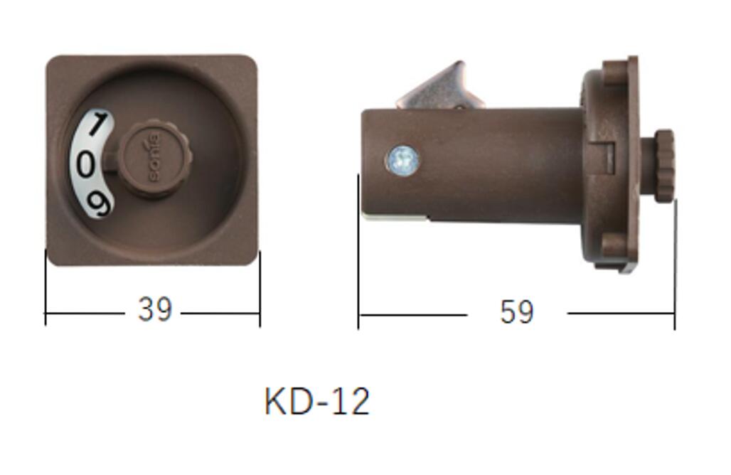 Rakuten - ポストダイヤル錠　KD-12　ソニア　上　ブロンズ