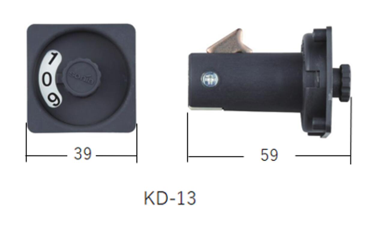 Rakuten - ポストダイヤル錠　KD-13　ソニア　上　グレー