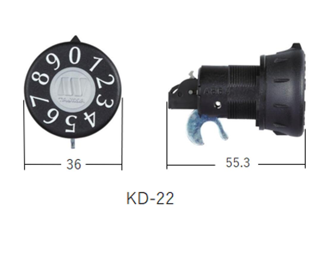 ポストダイヤル錠　KD-22　ソニア　下