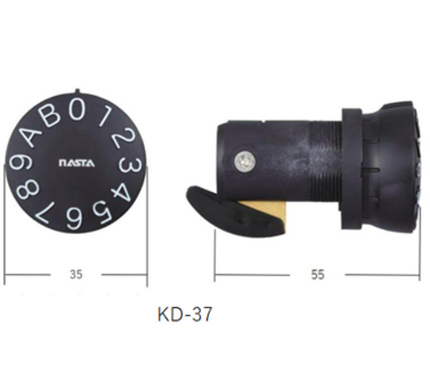 乐天商城 - ポストダイヤル錠　KD-37　ナスタ　下