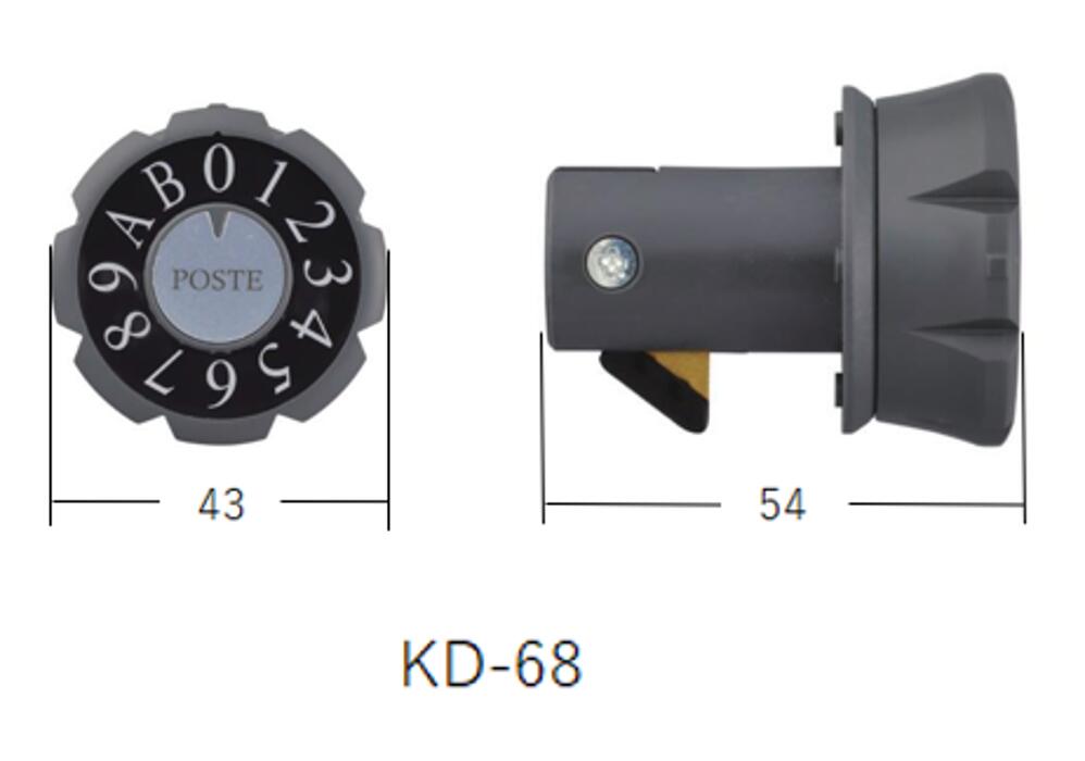 Rakuten - ポストダイヤル錠　KD-68　リンタツ　下