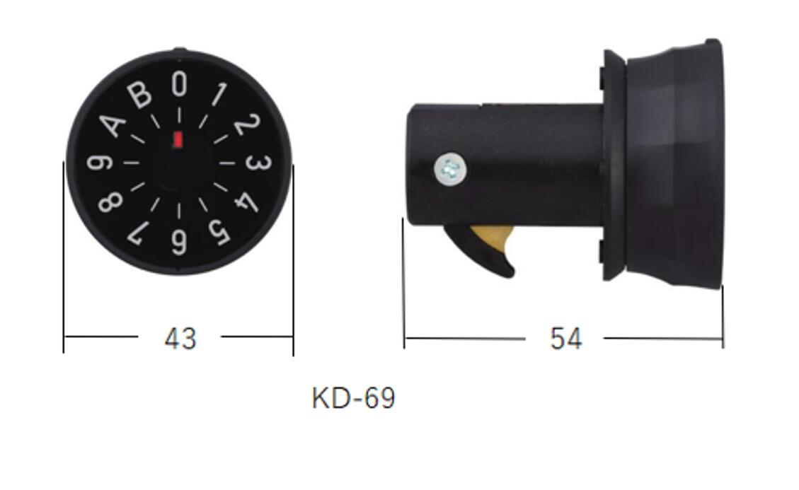Rakuten - ポストダイヤル錠　KD-69　リンタツ　下