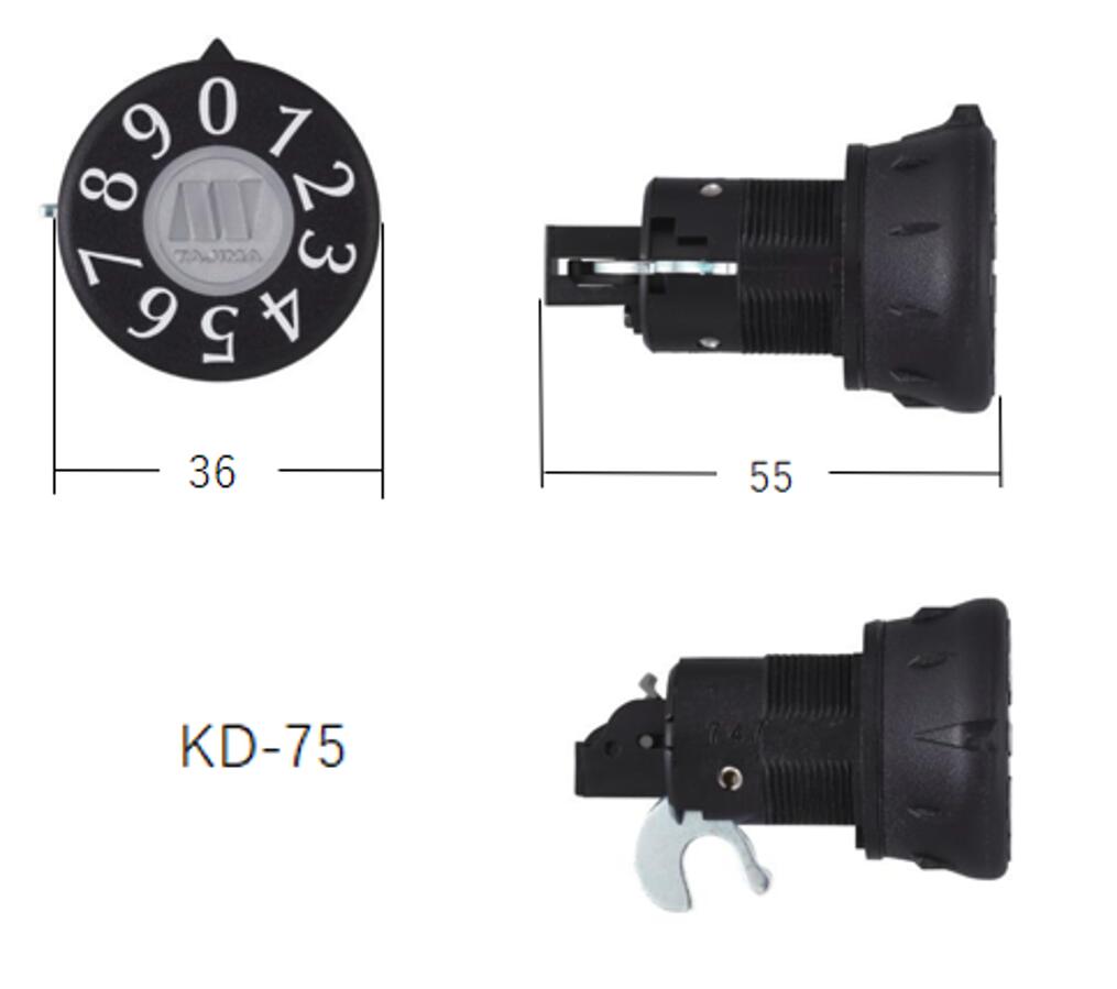乐天商城 - ポストダイヤル錠　KD-75　タジマ　左
