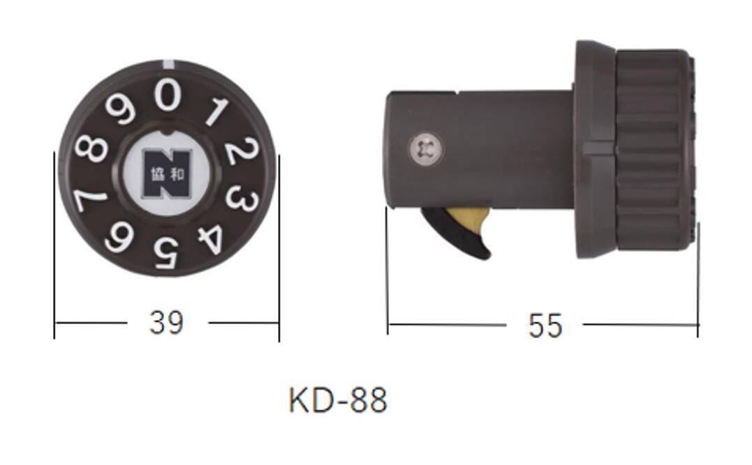 Rakuten - ポストダイヤル錠　KD-88　新協和　下