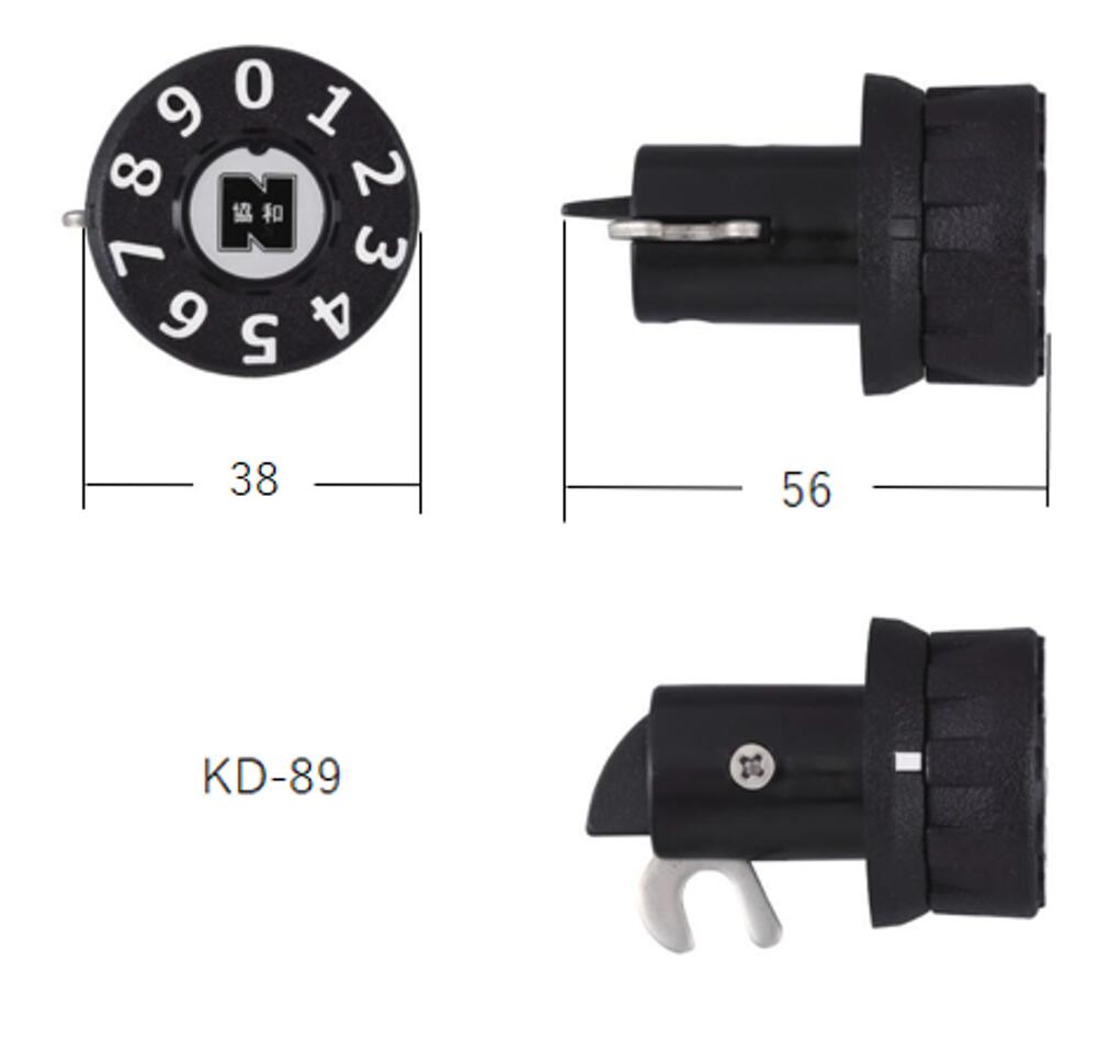 ポストダイヤル錠　KD-89　新協和　左