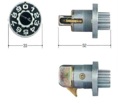 乐天商城 - ポストダイヤル錠　KD-9　ソニア　左
