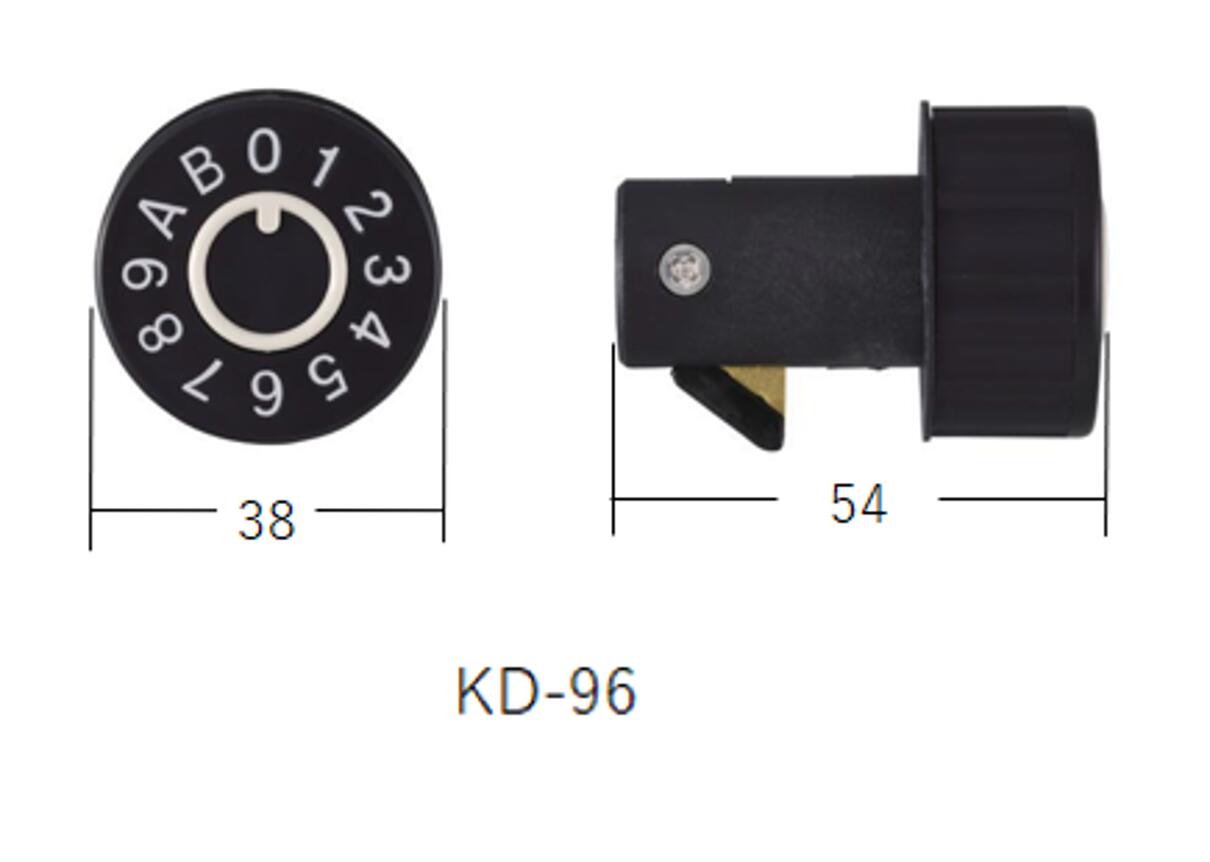 ポストダイヤル錠　KD-96　HSK　下