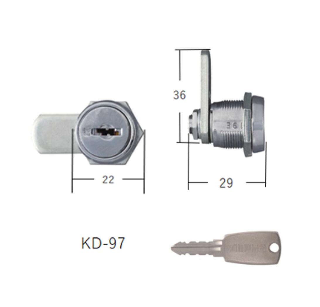 Rakuten - ポストダイヤル錠　KD-97　HSK　2点抜　アルファ