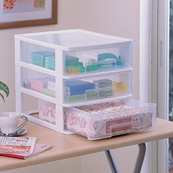 <<幅25.2×奥行32.2×高さ26.5cm>>書類や小物の整理に便利!テーブルチェスト ET-430収納ケース デスクチェスト レターケース【アイリスオーヤ...