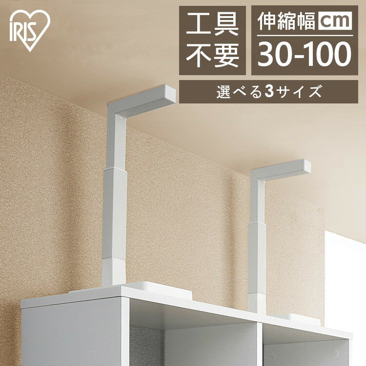 家具転倒防止 突っ張り棒 アイリスオーヤマ 家具転倒防止伸縮棒 S M Lサイズ 2本セット 伸縮幅 30〜100cm 家具 固定 防災 災害 地震対策 工具不要 簡単取付 つっぱり棒 耐震バー 家具転倒防止グッズ 転倒防止器具 KTTB-S KTTB-M KTTB-L *