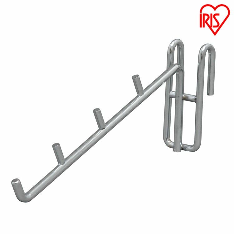 乐天商城 - メタルラック4連フック MR-4FSスチールラック メタルラック フック 吊り下げ 収納 パーツ インテリア シェルフ アイリスオーヤマ [2604SO]