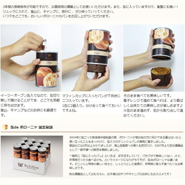 【6缶セット】保存パン 缶deボローニャ パンの缶詰 (プレーン×2/チョコ×2/メープル×2)【D】防災グッズ 非常食 保存食 防災用品 避難用品 避難グッズ 缶詰め 3年保存 デニッシュパン 備蓄 非常食セット