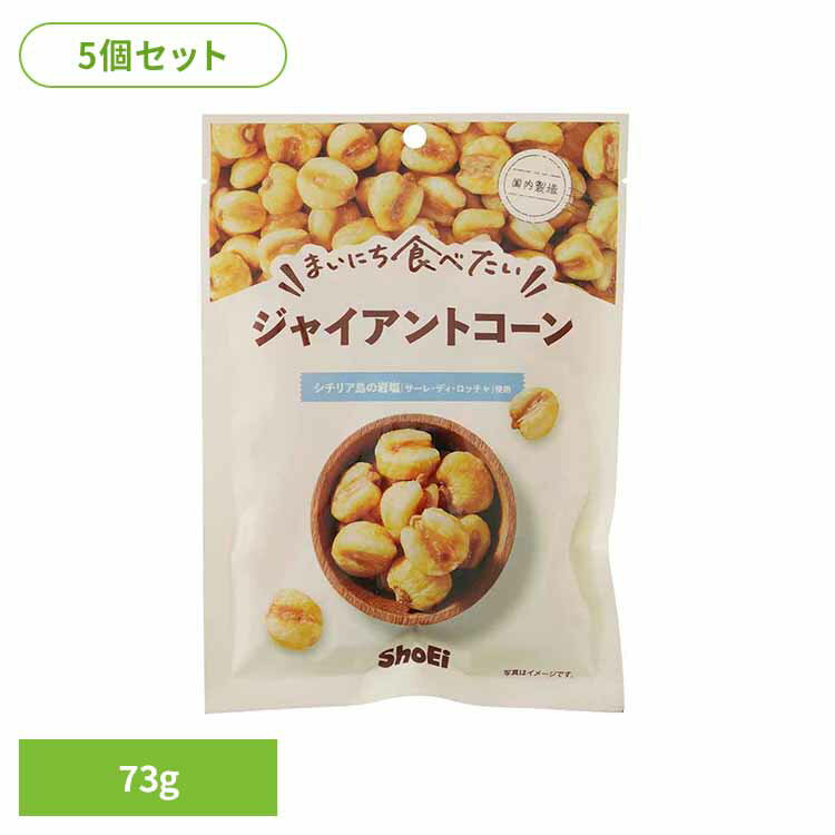 【5個】まいにち食べたい ジャイアントコーン ジャイアントコーン 岩塩 国内製造 食塩 正栄食品 大粒 とうもろこし まいにち食べたい 焙煎 個包装