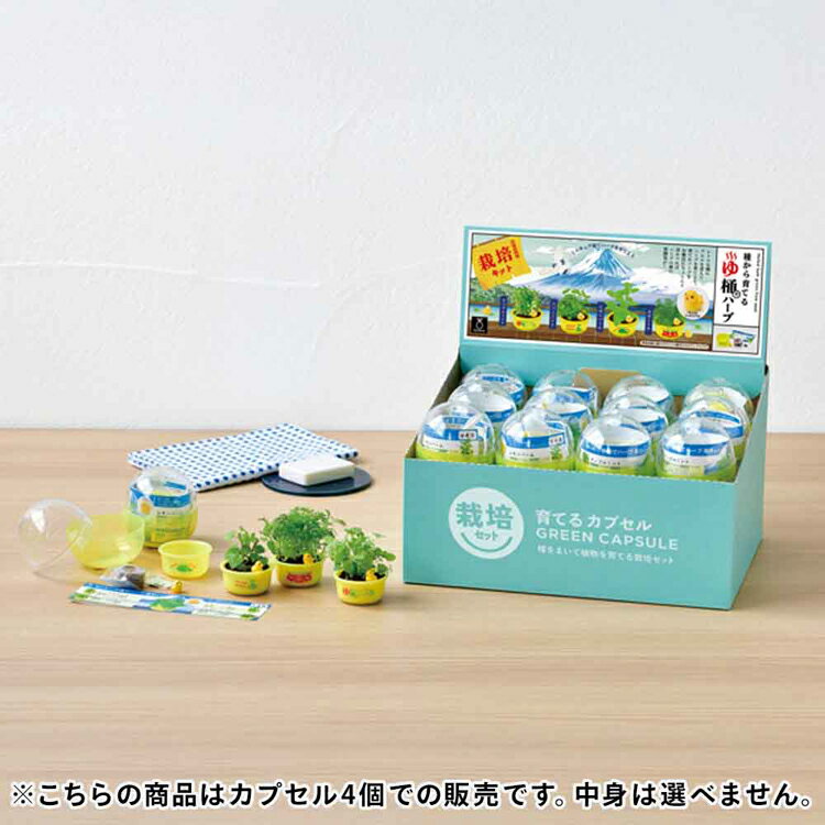 【SALE★45%OFF】【4個セット】育てるカプセル ゆ桶でハーブ栽培 栽培キット 栽培セ...