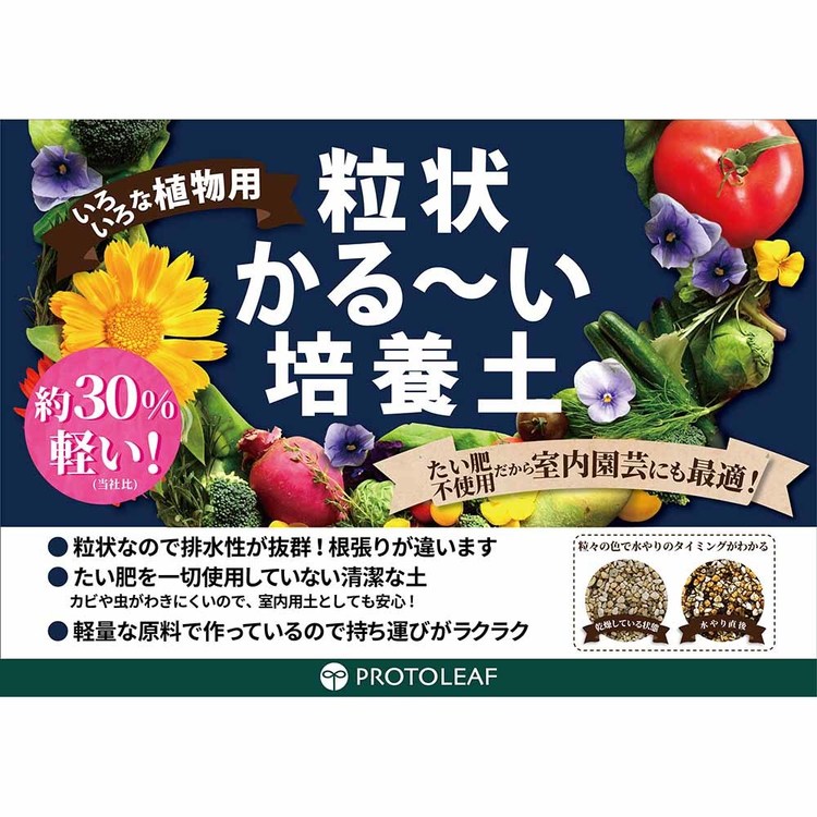 粒状かる〜い培養土 12L 培養土 用土 室内 粒 虫がわかない かるい プロトリーフ