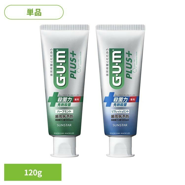 樂天商城 - GUMプラス デンタルペースト 120g 22218GUM デンタルペースト 歯磨き 歯みがき粉 オーラルケア サンスター ハーブミント リフレッシュミント