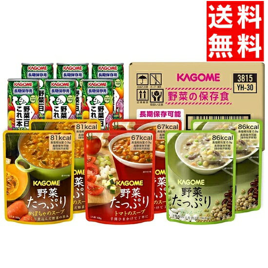 野菜の保存食セット YH-30野菜ジュース 野菜スープ 長期保存 非常食セット 災害 防災 備蓄 かごめ KAGOME カゴメ株式会社 【D】 台風対策 台風 大雨対策 大雨 あす楽のサムネイル