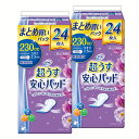 【2個セット】超うす安心パッド 230ccまとめ買いパック24枚 パッド 超うす 安心 トイレ まとめ買い 24枚 女性向け 大人 リフレ 【D】