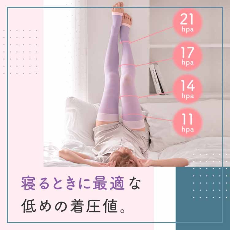 メディキュット 寝ながら 寝ながらメディキュット フルレッグ Mサイズ 送料無料 太もも付け根まで 脚全体 寝ながら美脚ケア むくみケア むくみ 就寝時 浮腫み ラベンダー おやすみ快適設計 医学に基づく段階圧力設計 着圧 ソックス 美脚 靴下 くつした