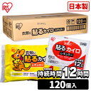 【10個×12袋】カイロ 貼る 120枚 貼るカイロ 持続時間12時間 防寒 腰 脇 背中 冬 持ち運び 寒さ対策 衣服 服 冷え 使い捨てカイロ ぽかぽか家族 レギュラーサイズ アイリスオーヤマ アイリスプラザ アイリスカイロ