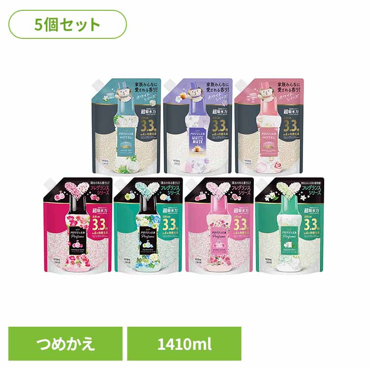 【5個セット】レノアアロマジュエル 詰替え超特大サイズ 1410ml×5 香り付けビーズ