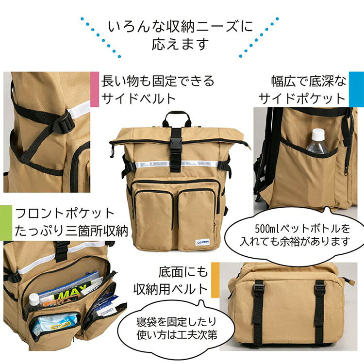 防災グッズ セット 2人用 防災セット 40点 防災リュック 33L オサメット 収縮式ヘルメット 保存水 携帯おにぎり 水タンク LEDラジオライト 簡易トイレ エアーマット 災害グッズ 非常用持ち出し袋 二人用 ピックイージー * lock110-10140364 住まいと暮らしの110番 サンプル画像2