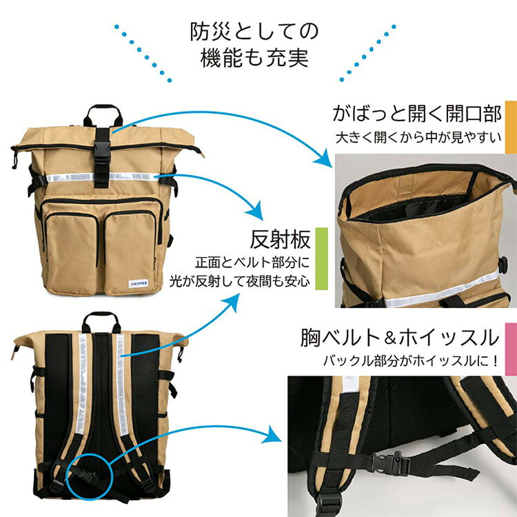 防災グッズ セット 2人用 防災セット 40点 防災リュック 33L オサメット 収縮式ヘルメット 保存水 携帯おにぎり 水タンク LEDラジオライト 簡易トイレ エアーマット 災害グッズ 非常用持ち出し袋 二人用 ピックイージー * lock110-10140364 住まいと暮らしの110番 サンプル画像3