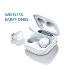 ワイヤレスイヤホン WIRELESS EARPHONES ホワイト バッテリー残量表示 タッチ操作 無線 Type-C Bluetooth 5.1 IPX4 防...