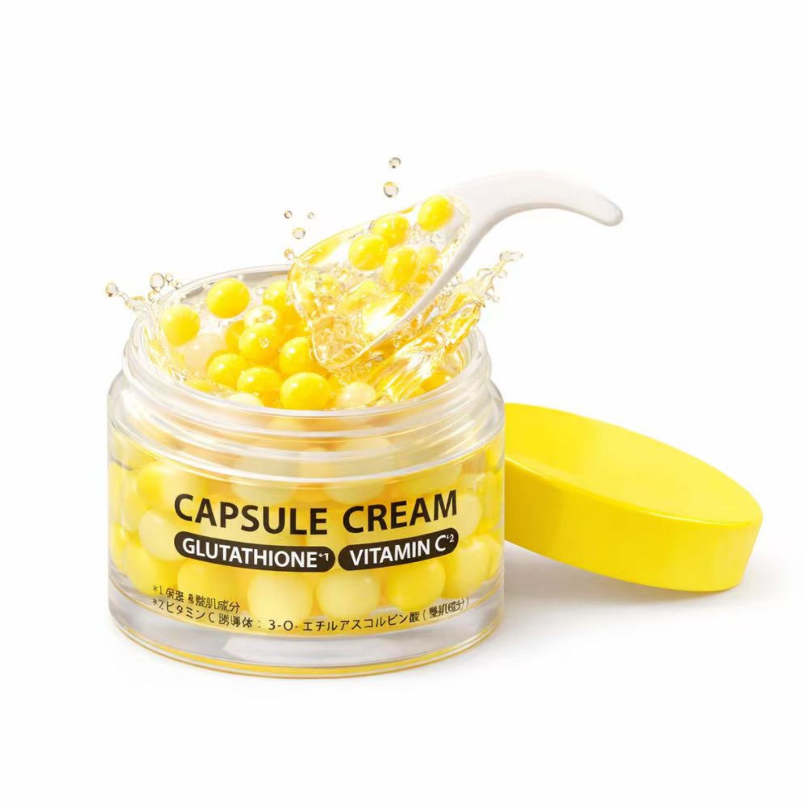 Rakuten - 【新商品限定500円OFF】【話題の水光肌】カプセルクリーム 50g グルタチオン×ビタミンC誘導体 高保湿 透明感アップ フェイスクリーム 韓国コスメ くすみケア