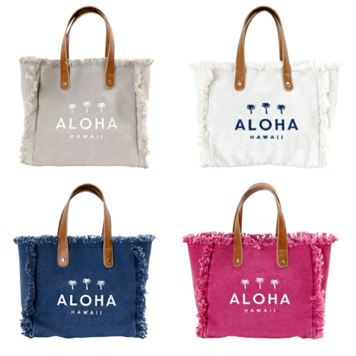 乐天商城 - 【HALEIWA HAPPY MARKET フリンジトートバッグ】 ハワイアン雑貨　ハワイ　雑貨　HALEIWA　ハレイワ　ALOHA　アロハ　フリンジ　フリンジトートバッグ　トートバッグ