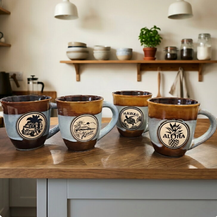 乐天商城 - 【ハワイアンマグカップ】　マグ　マグカップ　コーヒーカップ　ダイヤモンドヘッド　ホヌ　サーフ　パイナップル　ハワイ　ハワイアン雑貨　キッチン雑貨