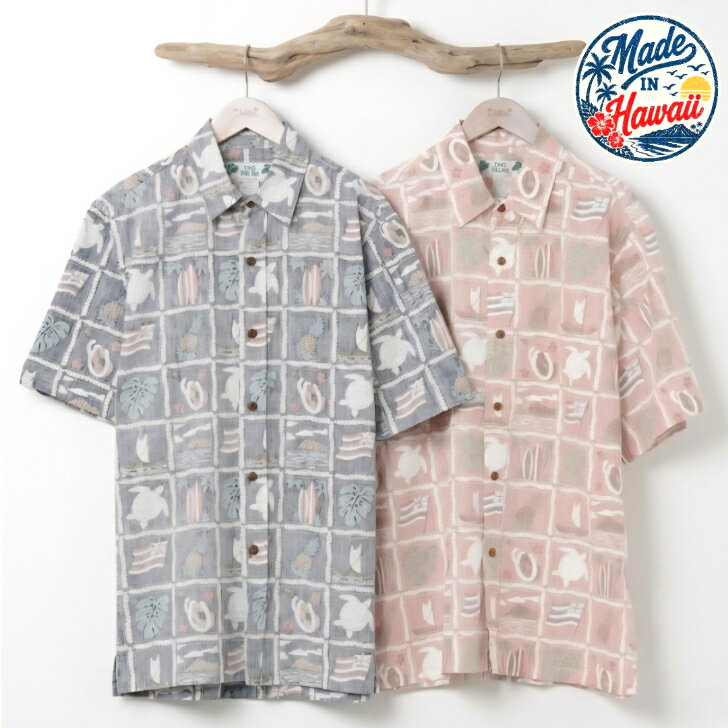 乐天商城 - 【MADE IN HAWAII フラッグアロハシャツ】 ハワイ アロハシャツ アロハ 半袖 ハワイ輸入品 ファッション