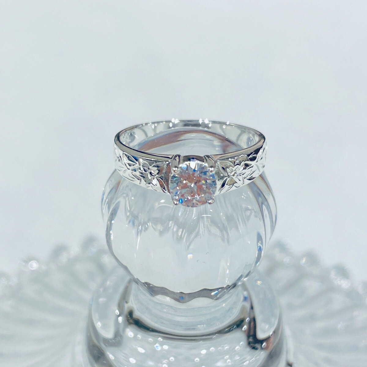 乐天商城 - 【Silver925】プルメリア　マイレ　キュービックジルコニアリング　指輪　ハワイアンジュエリー　ハワジュ　シルバー925　レディース　リング　ジルコニア　シルバー