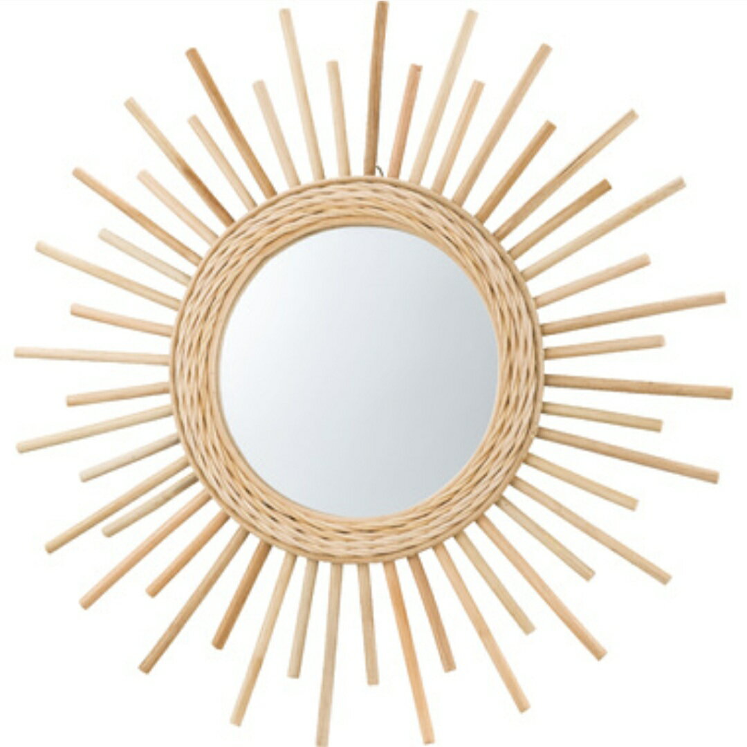 【メーカー直送 代引き不可】【ラタンミラー 63cm】 ミラー 鏡 ラタンミラー インテリア おしゃれ 天然素材 南国 ハワイアン雑貨(3)