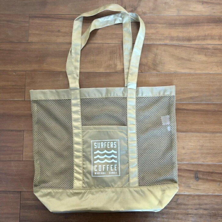乐天商城 - 【サーファーズコーヒー リップストップ メッシュトートバッグ】 メッシュトート サーファーズコーヒー トートバッグ トート アロハ ハワイアン雑貨 サーフ HAWAII SURF