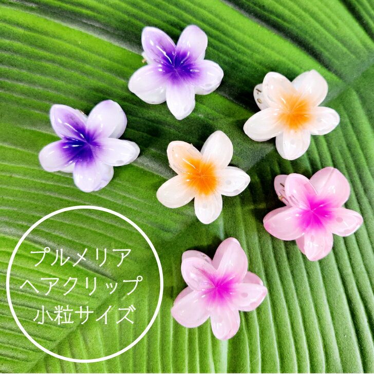 【プルメリア ヘアクリップ】ヘアクリップ　バンスクリップ　プルメリア　ハワイアン　ハワイアン雑貨