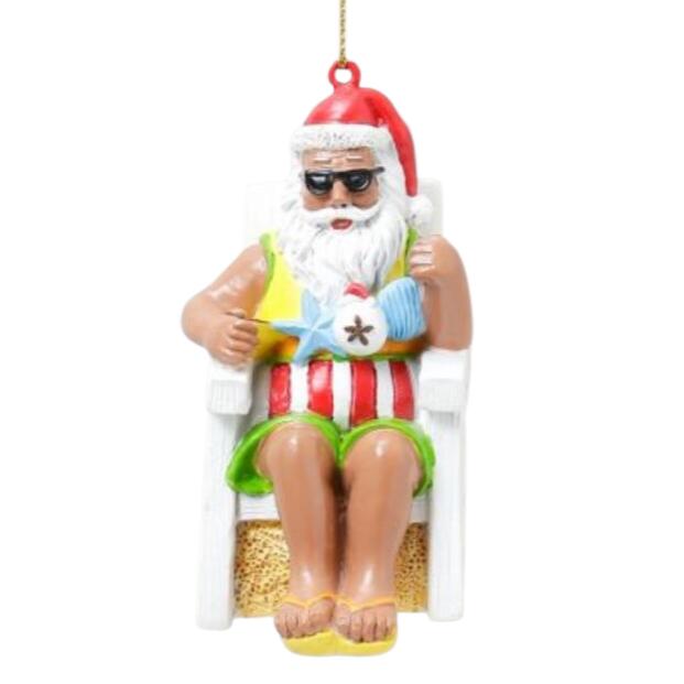 【アロハサンタ クリスマスオーナメント シッティング】 ハワイアン雑貨 クリスマス雑貨 クリスマス用品