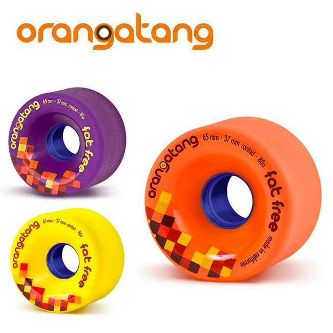 【4個1セット】 ORANGATANG WEELS [ FAT FREE @8400] オランガタン ウィール ロング スケート 用【正規代理店商品】