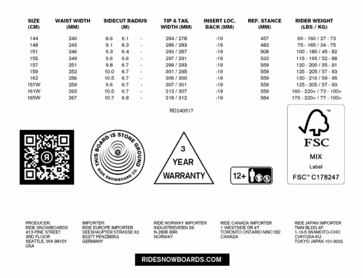 RIDE SNOWBOARS [ MODERATOR @88000] ライド スノーボード 【正規代理店商品】【 スノボ 用品】【送料無料】 3