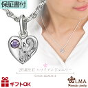 【P5+クーポン有】ハワイアンジュエリー 2月 誕生石 カラー トップ ヘッド ハート シルバー925 ネックレス バース ストーン 波 スクロール マイレ ミ...