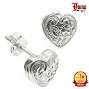 【P5+クーポン有】ハワイアンジュエリー ピアス セカンドピアス イヤリング シルバー925 LONO ロノ ハート 波 プルメリア 花 彫り 立体 メンズ レ...