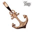 【P5+クーポン有】ハワイアンジュエリー ネックレス ペンダントトップ ヘッド 14K ピンク ゴールド LONO ロノ アンカー イカリ 碇 スクロール 波 ...