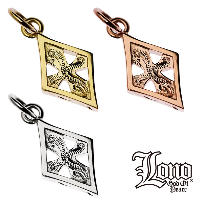 【P5+クーポン有】ハワイアンジュエリー ネックレス ペンダントトップ ヘッド 14K イエロー ピンク ホワイト ゴールド LONO ロノ 十字架 クロス 波...