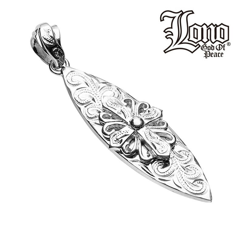 【P5+クーポン有】ハワイアンジュエリー ネックレス ペンダントトップ ヘッド シルバー925 LONO ロノ サーフボード サーフィン クロス 十字架 波 プ...