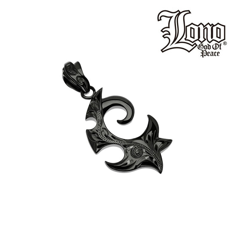 【P5+クーポン有】ハワイアンジュエリー ネックレス ペンダントトップ シルバー925 ブラック ロジウム コーティング LONO ロノ ピコ PICO Man...