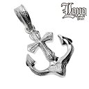 【P5+クーポン有】ハワイアンジュエリー ネックレス トップ ヘッド シルバー925 LONO ロノ アンカー 碇 イカリ 十字架 クロス 波 プルメリア メン...