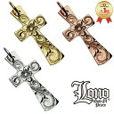 ハワイアンジュエリー ネックレス トップ ヘッド 14K イエロー ピンク ホワイト ゴールド LONO ロノ 十字架 クロス プルメリア 花 レイ 波 スクロ...