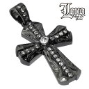 【P5+クーポン有】ハワイアンジュエリー ネックレス トップ シルバー925 ブラック ロジウム コーティング ジルコニア LONO ロノ 十字架 クロス 黒 ...