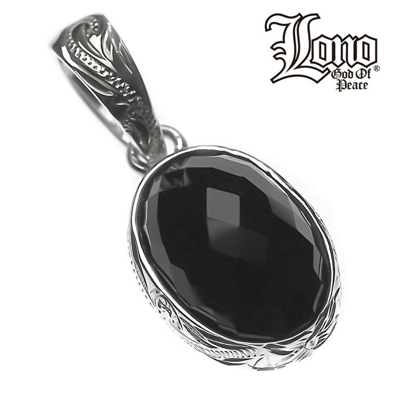 【P5+クーポン有】ハワイアンジュエリー ネックレス トップ ヘッド シルバー925 ブラック ジルコニア LONO ロノ 黒 スクロール 波 プルメリア メン...